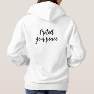 Sudadera Proteja su cita Inspiradora de paz