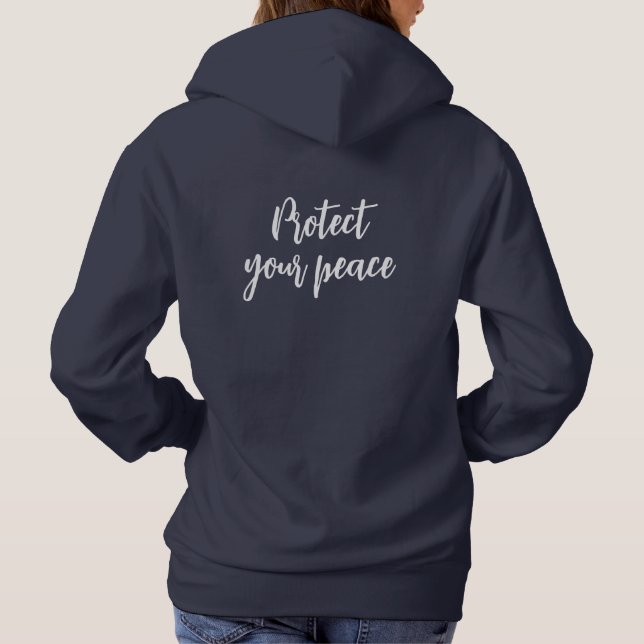 Sudadera Proteja su cita Inspiradora de paz (Reverso)