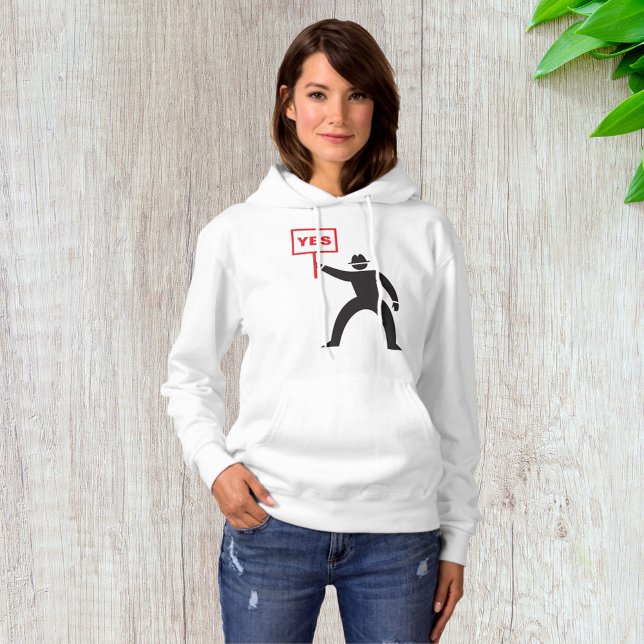 Sudadera Protesta de la figura de negrita Sí Rótulo Minimal (Subido por el creador)
