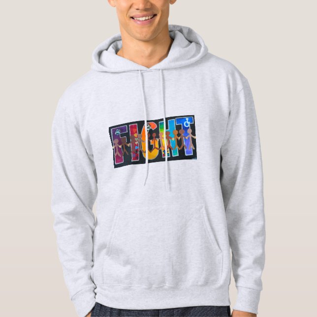 Sudadera Protesta, lucha por la libertad, protección de der (Anverso)