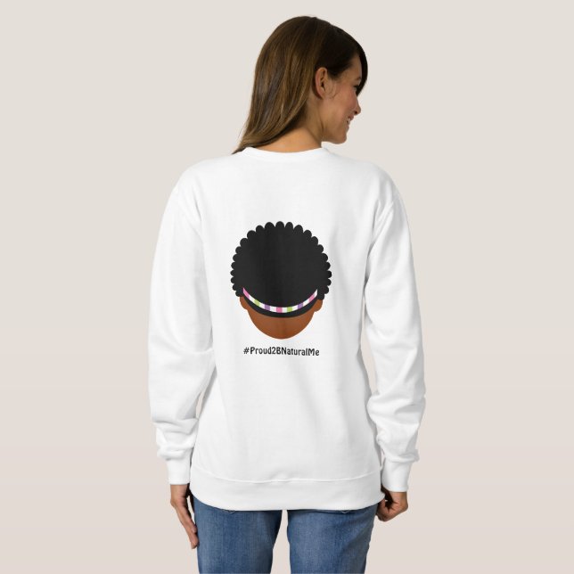 Sudadera #Proud2BNaturalMe Afro de doble cara (Reverso completo)