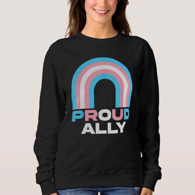 Sudadera Proud Ally Transgender Transsexual Trans Pride Men (Anverso)