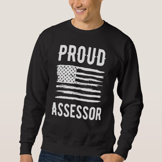 Sudadera Proud Assessor Profession American Flag (Anverso)