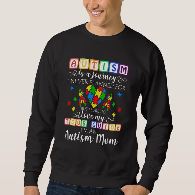 Sudadera Proud Autism Mom Autism Is A Journey Matching Fami (Anverso)