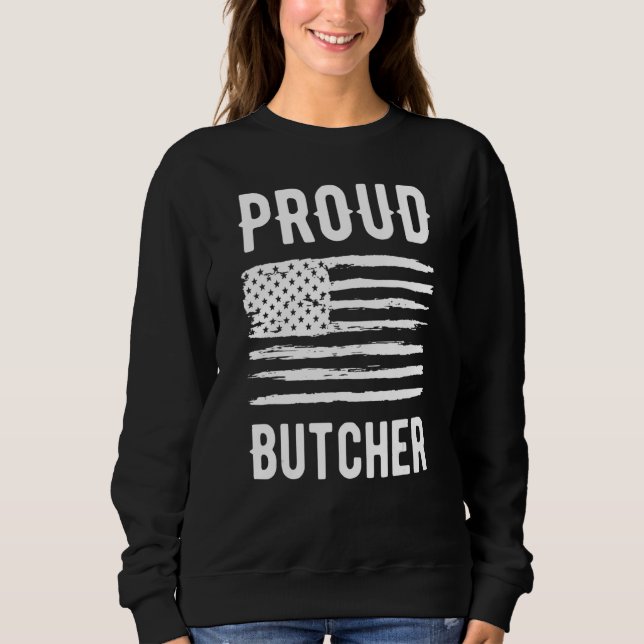 Sudadera Proud Butcher Profession American Flag (Anverso)