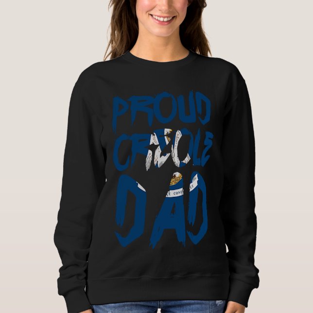 Sudadera Proud Creole Dad History Kriol Louisiana Caribbean (Anverso)