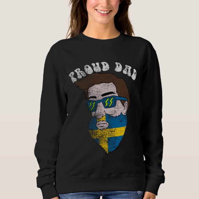 Sudadera Proud Dad Fathers Day Swedish Vintage (Anverso)