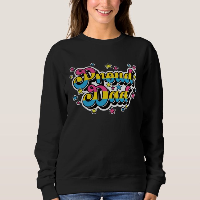 Sudadera Proud Dad Of A Pansexual Son Or Daughter LGBTQ Pan (Anverso)