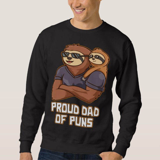 Sudadera Proud Dad of Puns  Daddy Humor Father Dad Jokes Na (Anverso)