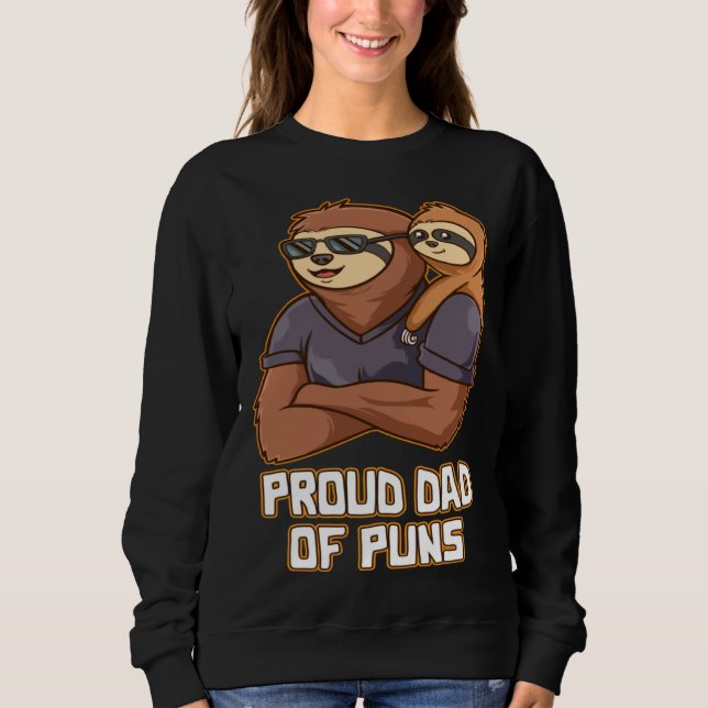 Sudadera Proud Dad of Puns  Daddy Humor Father Dad Jokes Na (Anverso)