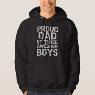 Sudadera Proud Dad of Three Awesome Boys Shirt Fun Father G