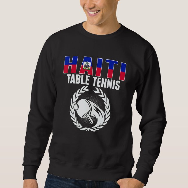 Sudadera Proud Haiti Table Tennis   Haitian Ping Pong Suppo (Anverso)