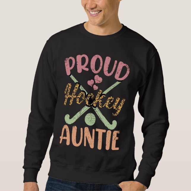 Sudadera Proud Hockey Auntie Funny Ice Hockey Frisbee Lover (Anverso)