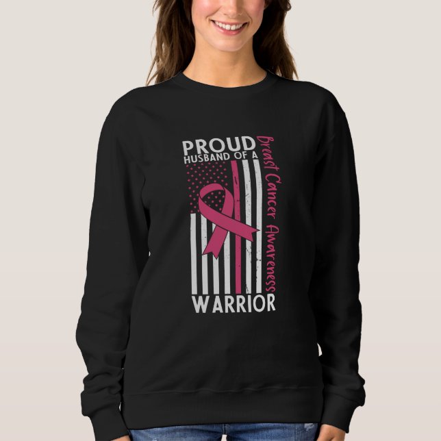 Sudadera Proud Husband Of A Warrior Breast Cancer Awareness (Anverso)