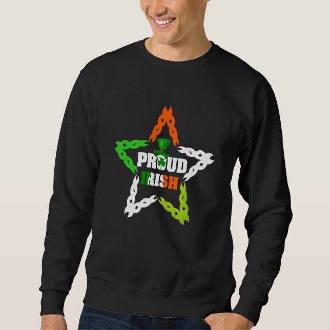 Sudadera Proud Irish St Patrick's Day Colorful Celtic Pride (Anverso)
