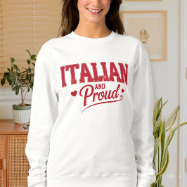 Sudadera Proud Italian apparel, Gift for Italians