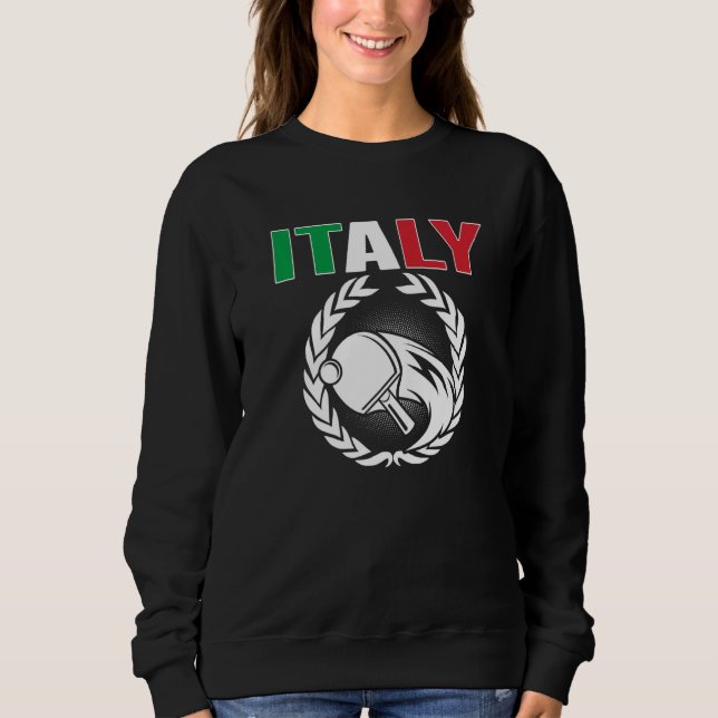 Sudadera Proud Italy Table Tennis  Italian Ping Pong Suppor (Anverso)