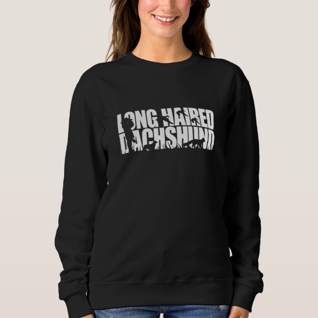 Sudadera Proud Long Haired Dachshund hunting hound dog (Anverso)