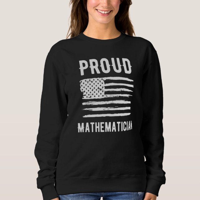 Sudadera Proud Mathematician Profession American Flag Premi (Anverso)