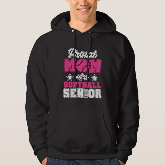 Sudadera Proud Mom Of A Softball Senior 2021 Graphic (Anverso)