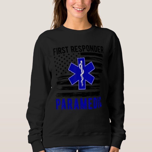 Sudadera Proud Paramedic American Flag Paramedic (Anverso)