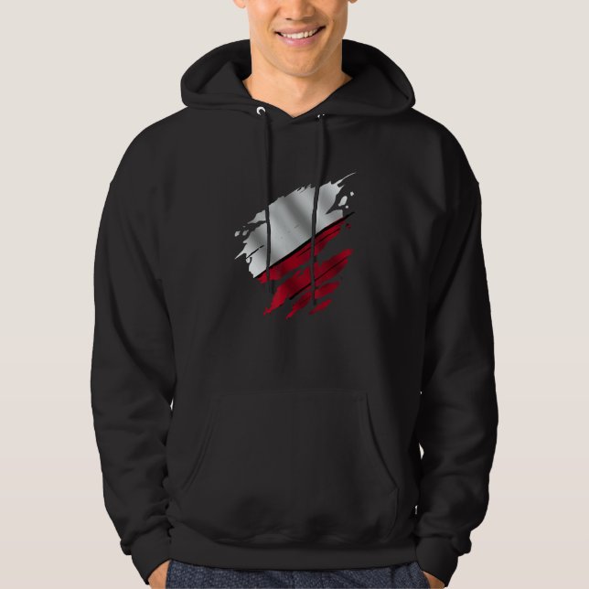 Sudadera Proud Polish Ripped Poland Flag (Anverso)