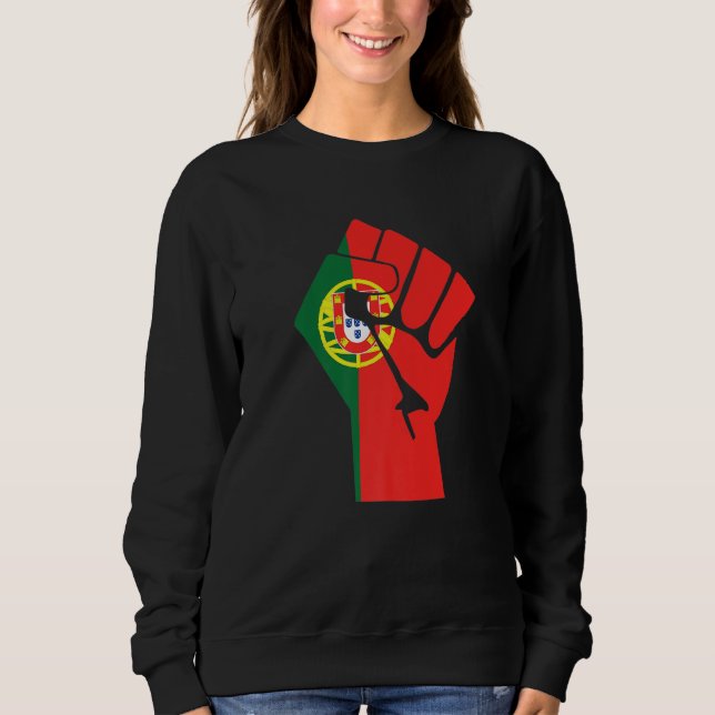 Sudadera Proud Portuguese Portugal Flag  1 (Anverso)