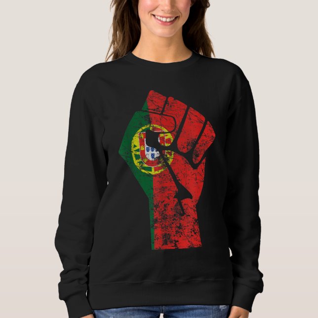 Sudadera Proud Portuguese Retro Portugal Flag 2 (Anverso)