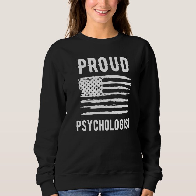 Sudadera Proud Psychologist Profession American Flag Premiu (Anverso)