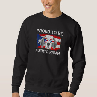 Sudadera Proud to be Puerto Rican Flag Dog Lover Puerto Ric