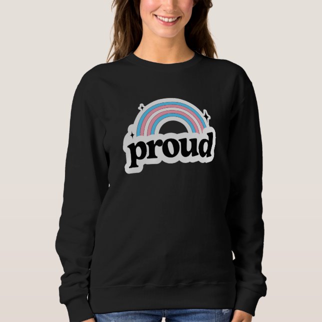 Sudadera Proud Transgender Trans Pride Flag Transsexual Ret (Anverso)