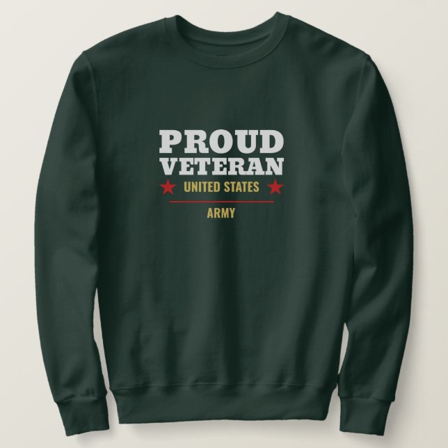 Sudadera Proud Veteran – United States Army Sweatshirt (Anverso del diseño)