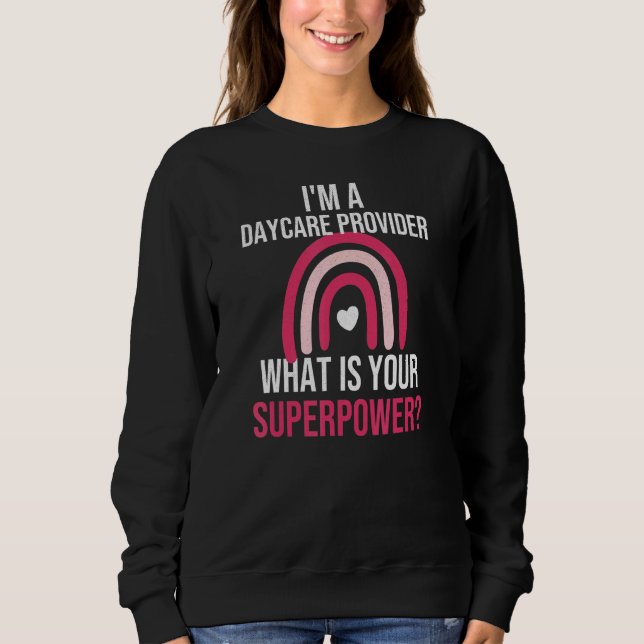 Sudadera Proveedor de cuidado de niños Superpower Chilcare  (Anverso)
