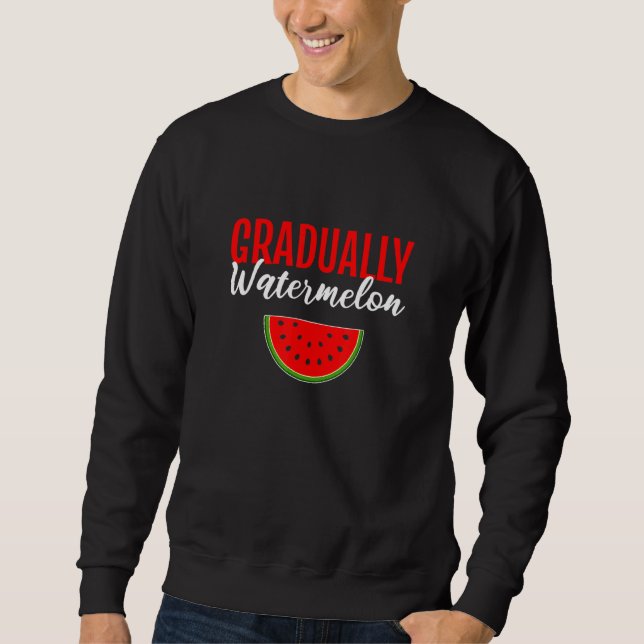 Sudadera Proveedor de fruta de sandía gradual (Anverso)