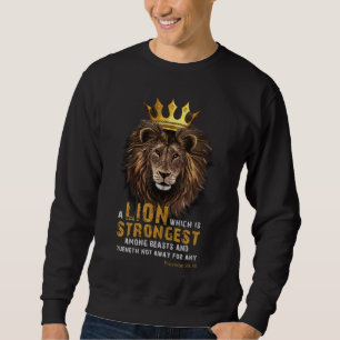 Sudadera Proverbios 30:30 KJV Biblia Scripture cita a hombr