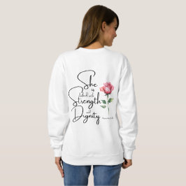Sudadera Proverbios 31:25 Ella está vestida de la Biblia Ve