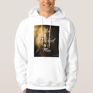 Sudadera Proverbios de la Huida Malvada 28:1 KJV masculino