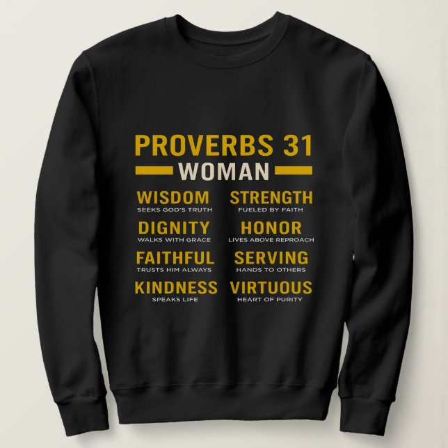 Sudadera Proverbs 31 Woman Christian Women’s Sweatshirt (Anverso del diseño)