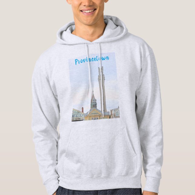 Sudadera Provincetown, Monumento al Peregrino, Ayuntamiento (Anverso)