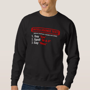 Sudadera prueba de inteligencia de chiste de papá Di Ojo M