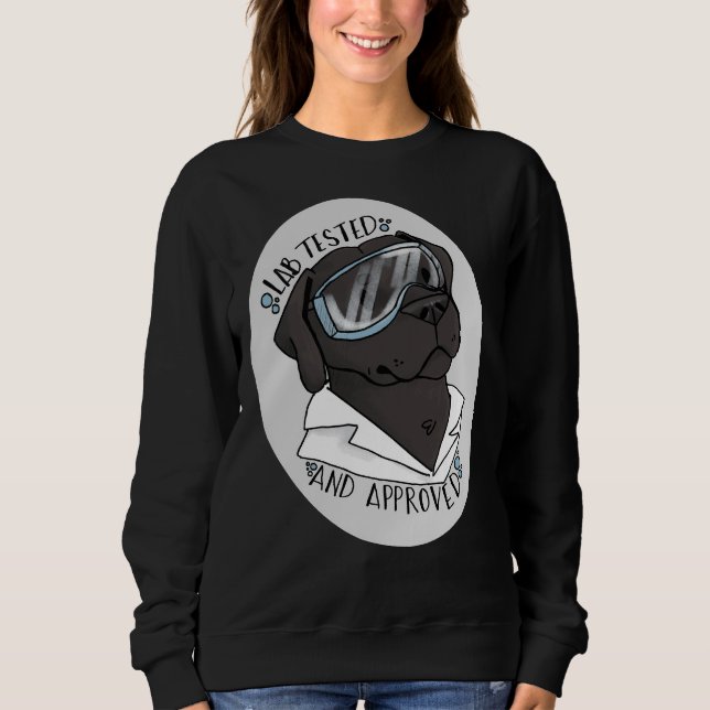 Sudadera Prueba de laboratorio negro (Anverso)