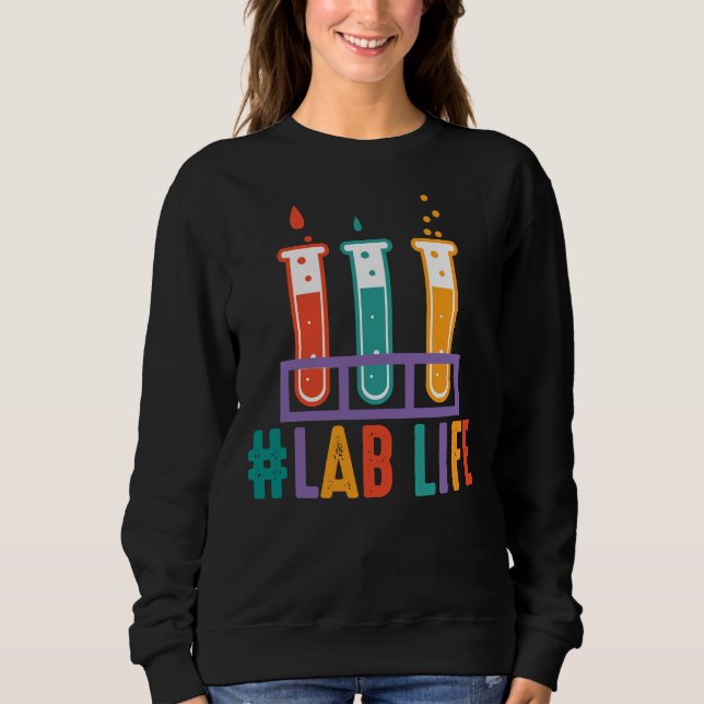 Sudadera Prueba de vida laboral Tubos Laboratorio médico Ci (Anverso)
