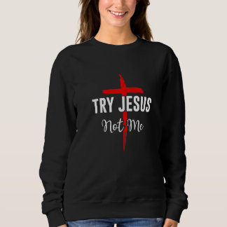 Sudadera Prueba Jesús No Yo Fe Cristiana Esperanza Amor Roj