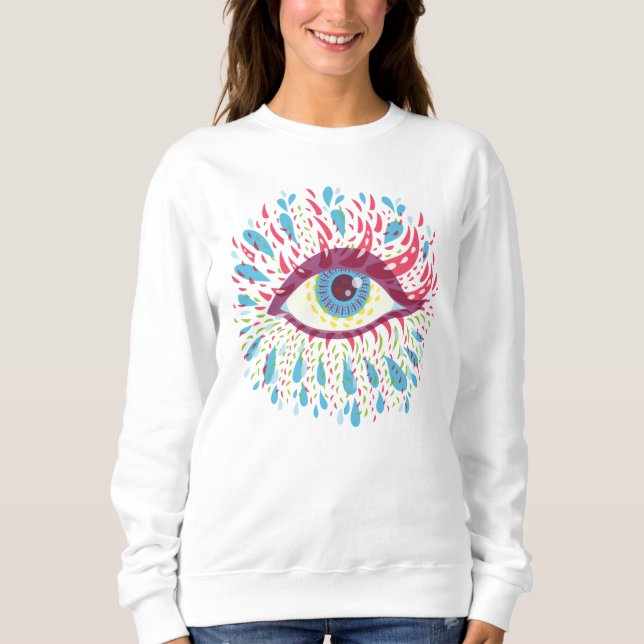 Sudadera Psicodelic Eye Trippy Hippie (Anverso)