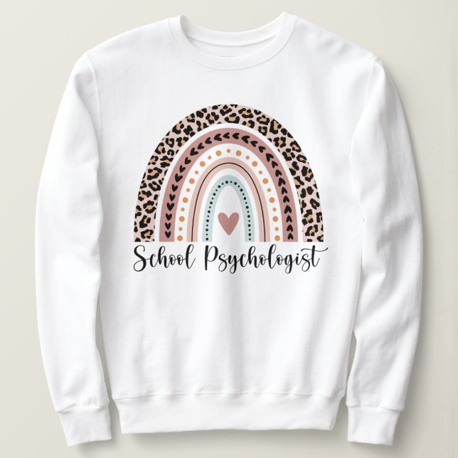 Sudadera Psicólogo escolar Arcoiris, Psicología escolar (Anverso del diseño)