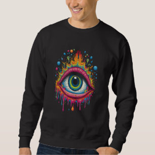 Sudadera Psicosis hippie colorida de tres ojos psicodélico