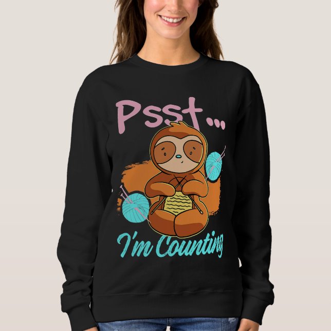 Sudadera Psst I M Contando El Tejido De Llave (Anverso)