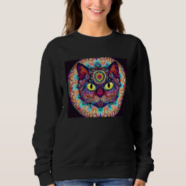 Sudadera Psychedelic Mandala Cat