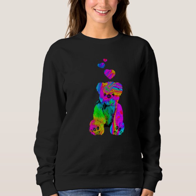 Sudadera Psychedelic Teddy Bear Trippy Colorful Teddy with  (Anverso)