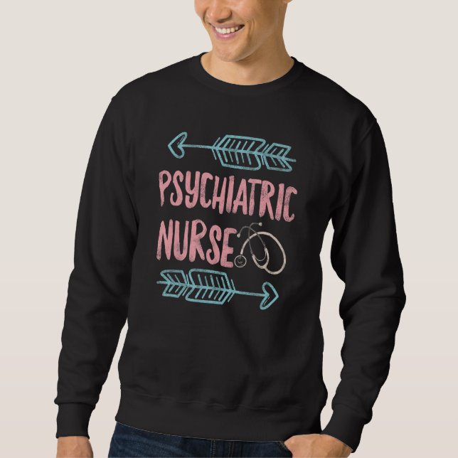 Sudadera Psychiatric Nurse Hippie Cute RN Mental Nursing Sc (Anverso)